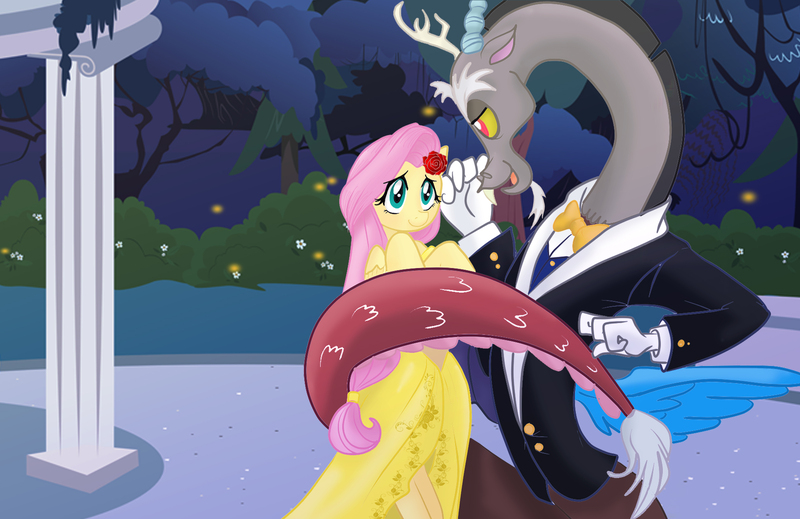 mlp discord and fluttershy human