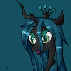 Size: 2000x2000 | Tagged: artist:soveno, derpibooru import, queen chrysalis, safe, simple background, solo