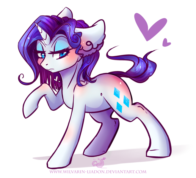 Size: 2476x2254 | Tagged: alternate hairstyle, artist:wilvarin-liadon, derpibooru import, heart, rarity, safe, short hair, simple background, solo, transparent background