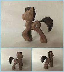 Size: 3050x3436 | Tagged: safe, artist:xofox, derpibooru import, doctor whooves, time turner, pony, craft, irl, male, photo, sculpture, solo, stallion, woodwork