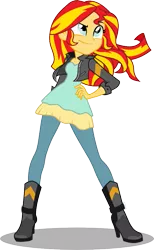 Size: 555x900 | Tagged: safe, artist:seahawk270, derpibooru import, sunset shimmer, equestria girls, friendship games, clothes, hand on hip, leather jacket, pose, simple background, solo, transparent background, vector