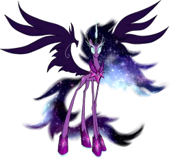 Size: 1000x922 | Tagged: safe, artist:kaizerin, derpibooru import, sci-twi, twilight sparkle, ponified, pony, equestria girls, friendship games, equestria girls ponified, horseshoes, midnight sparkle, nightmare form, simple background, solo, transparent background