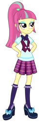 Size: 3000x8800 | Tagged: safe, artist:mixiepie, derpibooru import, sour sweet, equestria girls, friendship games, absurd resolution, bowtie, clothes, crystal prep academy, crystal prep shadowbolts, female, freckles, paint tool sai, plaid skirt, pleated skirt, ponytail, school uniform, shoes, simple background, skirt, socks, solo, transparent background, vector, vest