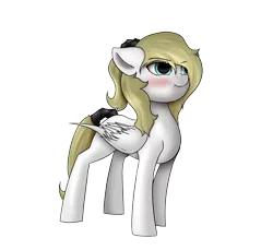 Size: 1927x1767 | Tagged: safe, derpibooru import, oc, oc:luftkrieg, unofficial characters only, pegasus, pony, aryan, aryan pony, blonde, blushing, cute, derp, female, filly, folded wings, leather, looking up, magical lesbian spawn, nazi, nazipone, ocbetes, offspring, parent:oc:aryanne, parent:oc:kyrie, parents:oc x oc, ponytail, scrunchy face, solo, standing, transparent background
