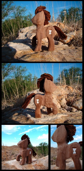 Size: 3600x7326 | Tagged: safe, artist:xofox, derpibooru import, doctor whooves, time turner, pony, irl, male, photo, sculpture, solo, stallion, woodwork