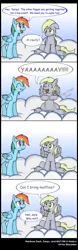 Size: 900x2880 | Tagged: safe, artist:blayaden, derpibooru import, derpy hooves, rainbow dash, pegasus, pony, comic, cute, derpabetes, dialogue, female, mare