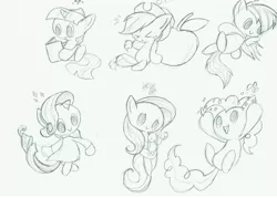 Size: 6874x4912 | Tagged: absurd resolution, applejack, artist:sonic-freak, chao, crossover, derpibooru import, fluttershy, mane six, monochrome, pinkie pie, rainbow dash, rarity, safe, sonic adventure, sonic the hedgehog (series), species swap, traditional art, twilight sparkle