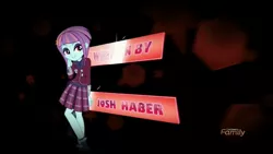 Size: 1366x768 | Tagged: safe, derpibooru import, screencap, sunny flare, equestria girls, friendship games, credits, josh haber, solo