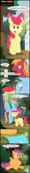 Size: 1813x10238 | Tagged: safe, artist:toxic-mario, derpibooru import, apple bloom, big macintosh, rainbow dash, scootaloo, earth pony, pony, brotherhooves social, sisterhooves social, comic, male, scootabuse, scootalove denied, stallion, sweet apple acres, that was fast