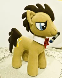 Size: 1574x2000 | Tagged: safe, artist:mmmgaleryjka, derpibooru import, doctor whooves, time turner, pony, doctor who, irl, male, photo, plushie, solo, sonic screwdriver, stallion