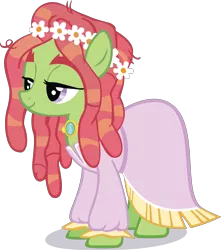 Size: 7701x8728 | Tagged: safe, artist:gen-ma, derpibooru import, tree hugger, earth pony, pony, make new friends but keep discord, .svg available, absurd resolution, clothes, dress, female, grand galloping gala, hippie, mare, necklace, simple background, solo, transparent background, vector