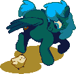 Size: 112x108 | Tagged: safe, artist:mellowhen, derpibooru import, oc, oc:maggie, unofficial characters only, pegasus, pony, chick, pixel art, solo, spread wings, sprite