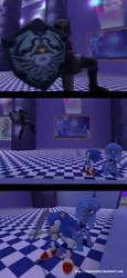 Size: 550x1200 | Tagged: safe, artist:migueruchan, derpibooru import, princess luna, trixie, pony, unicorn, 3d, comic, crossover, dark link, female, gmod, image, jpeg, male, mare, s1 luna, sonic the hedgehog, sonic the hedgehog (series), the legend of zelda