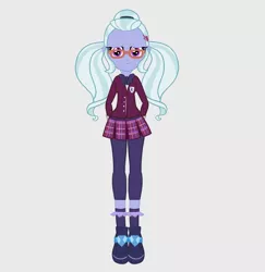 Size: 1048x1078 | Tagged: safe, artist:starblast33, derpibooru import, sugarcoat, equestria girls, friendship games, clothes, cute, glasses, looking at you, school uniform, smiling, solo