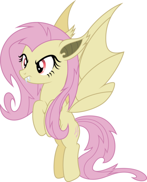 Size: 3233x4000 | Tagged: safe, artist:dashiesparkle, artist:masem, derpibooru import, fluttershy, bat pony, pony, vampire, do princesses dream of magic sheep, .svg available, absurd resolution, flutterbat, ponyscape, simple background, solo, transparent background, vector