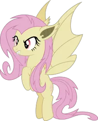 Size: 3233x4000 | Tagged: safe, artist:dashiesparkle, artist:masem, derpibooru import, fluttershy, bat pony, pony, vampire, do princesses dream of magic sheep, .svg available, absurd resolution, flutterbat, ponyscape, simple background, solo, transparent background, vector