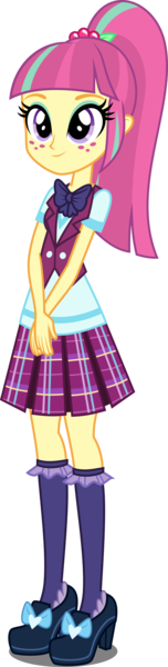 Size: 1347x5316 | Tagged: safe, artist:xebck, derpibooru import, sour sweet, equestria girls, friendship games, absurd resolution, bowtie, clothes, crystal prep academy, crystal prep academy uniform, crystal prep shadowbolts, cute, female, freckles, pleated skirt, school uniform, simple background, skirt, solo, sourbetes, transparent background, vector