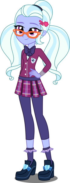 Size: 2036x5316 | Tagged: safe, artist:xebck, derpibooru import, sugarcoat, equestria girls, friendship games, absurd resolution, bowtie, clothes, crystal prep academy, crystal prep academy uniform, crystal prep shadowbolts, glasses, pigtails, pleated skirt, school uniform, simple background, skirt, solo, sugarcute, transparent background, vector