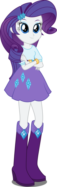 Size: 1620x5316 | Tagged: safe, artist:xebck, derpibooru import, rarity, equestria girls, friendship games, absurd resolution, canterlot high, clothes, crossed arms, cute, simple background, skirt, smiling, solo, transparent background, vector, wondercolts, wristband