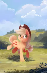 Size: 368x568 | Tagged: safe, artist:mapony240, derpibooru import, applejack, solo