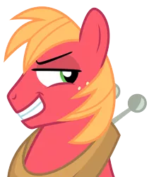 Size: 4434x5250 | Tagged: safe, artist:masem, derpibooru import, big macintosh, earth pony, pony, brotherhooves social, .ai available, absurd resolution, grin, happy, male, mischievous, simple background, smiling, smirk, solo, stallion, transparent background, vector