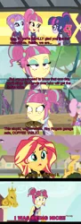 Size: 1000x2750 | Tagged: safe, derpibooru import, sour sweet, sunset shimmer, equestria girls, friendship games, coffee table, comic, sour rage, when harry met sally