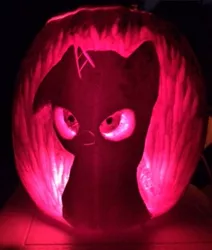 Size: 401x473 | Tagged: artist:rameslack, artist:watermelonrat, derpibooru import, fire, halloween, holiday, jack-o-lantern, photo, pumpkin, safe, twilight sparkle