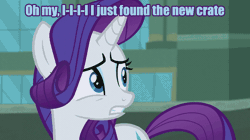 Size: 694x390 | Tagged: animated, applejack, beaude mane, caption, colored, derpibooru import, gabe newell, hat, key, made in manehattan, meme, out of context, rarity, reaction image, safe, screencap, shoes, stinky bottom, subtitles, team fortress 2