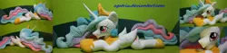 Size: 5207x1220 | Tagged: artist:agatrix, derpibooru import, irl, life size, photo, plushie, princess celestia, prone, safe, solo