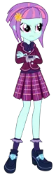 Size: 3000x9399 | Tagged: safe, artist:mixiepie, derpibooru import, sunny flare, equestria girls, friendship games, absurd resolution, bowtie, clothes, crossed arms, crystal prep academy, crystal prep academy uniform, crystal prep shadowbolts, paint tool sai, pleated skirt, school uniform, simple background, skirt, solo, transparent background, vector