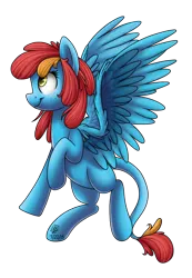 Size: 1006x1450 | Tagged: safe, artist:spacechickennerd, derpibooru import, oc, oc:emmy, unofficial characters only, hybrid, pegasus, pony, solo