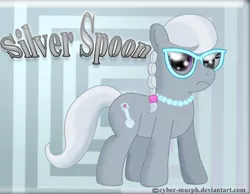 Size: 900x699 | Tagged: artist:cyber-murph, derpibooru import, frown, glasses, looking at you, necklace, safe, silver spoon, solo