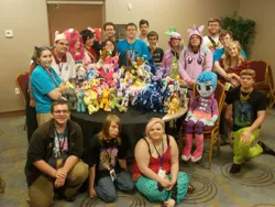 Size: 4608x3456 | Tagged: artist needed, derpibooru import, human, irl, irl human, meetup, photo, physically handicapped sonata, plushie, safe, trotcon, trotcon 2015