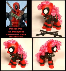 Size: 927x1000 | Tagged: artist:mustbejewel, custom, deadpool, derpibooru import, irl, photo, pinkie pie, safe, toy