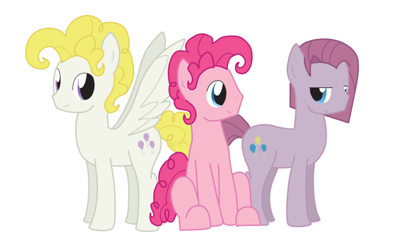 Size: 3264x1952 | Tagged: artist:staticwave12, bubble berry, bubblini davinci berry, derpibooru import, pinkamena diane pie, pinkie pie, rule 63, safe, self ponidox, surprise, trinity pie