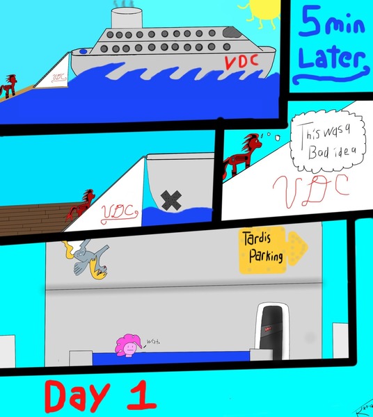 Size: 1280x1432 | Tagged: safe, derpibooru import, derpy hooves, pegasus, pony, vocational death cruise, 1000 hours in ms paint, cruise, female, mare, ms paint, ocean, pinkie tard