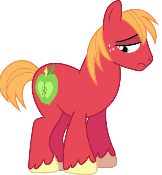 Size: 2069x2233 | Tagged: safe, artist:porygon2z, derpibooru import, edit, big macintosh, earth pony, pony, brotherhooves social, cropped, male, missing accessory, simple background, solo, stallion, transparent background, vector