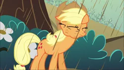 Size: 1920x1080 | Tagged: applejack, chocolate rain, derpibooru import, great moments in animation, safe, screencap, smear frame, solo, the return of harmony