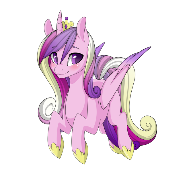 Size: 1024x942 | Tagged: artist:ridgessky, derpibooru import, princess cadance, safe, simple background, solo