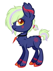 Size: 429x571 | Tagged: safe, artist:pinipy, derpibooru import, oc, unofficial characters only, chibi, coltergeist, cute, my little pony, solo