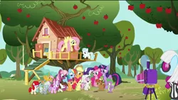 Size: 1920x1080 | Tagged: safe, derpibooru import, screencap, apple bloom, applejack, button mash, cheerilee, cotton cloudy, diamond tiara, fluttershy, photo finish, pinkie pie, pipsqueak, rainbow dash, rarity, scootaloo, silver spoon, snails, snips, spike, sweetie belle, twilight sparkle, twilight sparkle (alicorn), twist, alicorn, earth pony, pony, crusaders of the lost mark, camera, colt, cutie mark crusaders, female, filly, liquid button, male, mane seven, mane six, mare, the cmc's cutie marks