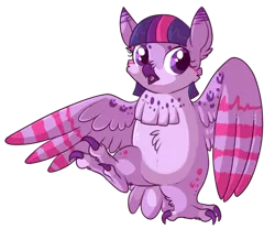 Size: 550x480 | Tagged: artist:lulubell, bird, birdified, cute, derpibooru import, looking at you, open mouth, owl, raised leg, safe, simple background, solo, species swap, spread wings, transparent background, twilight sparkle, twilight sparkowl, wings