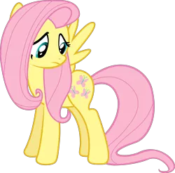 Size: 9479x9320 | Tagged: safe, artist:xhalesx, derpibooru import, fluttershy, pegasus, pony, magical mystery cure, .svg available, absurd resolution, female, frown, looking back, mare, simple background, solo, spread wings, transparent background, vector, white background, wings, worried