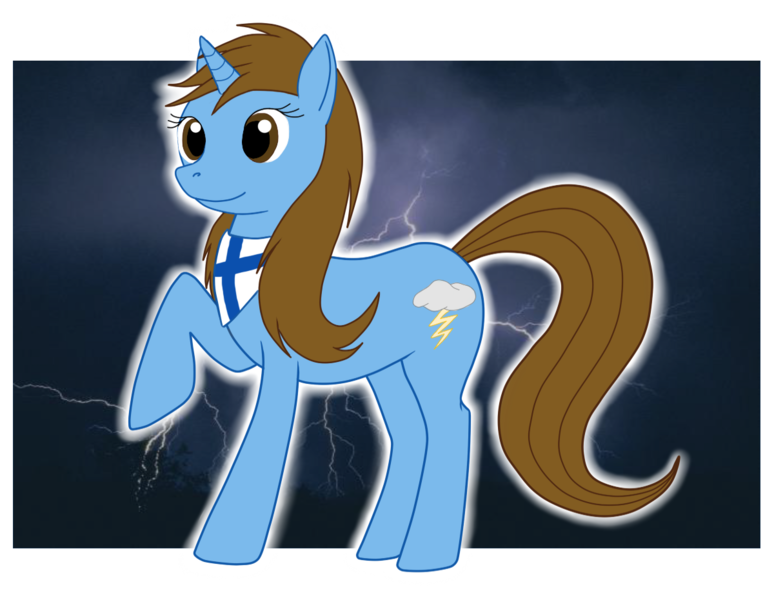 Size: 1200x930 | Tagged: safe, artist:suomen-ukonilma, derpibooru import, oc, oc:suomen ukonilma, unofficial characters only, pony, unicorn, finland, solo