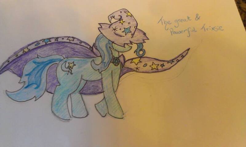 Size: 960x575 | Tagged: safe, artist:mothrita, derpibooru import, trixie, pony, unicorn, female, mare, photo, solo, traditional art