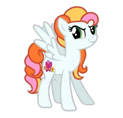 Size: 522x502 | Tagged: safe, alternate version, artist:starryoak, derpibooru import, honolu-loo, pegasus, pony, g3, g3 to g4, generation leap, offspring, parent:grace lightning, parent:scootaloo, simple background, transparent background