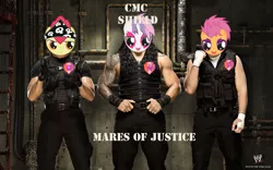 Size: 1920x1200 | Tagged: apple bloom, crusaders of the lost mark, cutie mark, cutie mark crusaders, dean ambrose, derpibooru import, edit, parody, pro wrestling, roman reigns, safe, scootaloo, screencap, seth rollins, sweetie belle, the cmc's cutie marks, the shield, wrestling, wwe