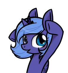 Size: 2199x2383 | Tagged: artist:twitchygreyfox, blushing, cute, derpibooru import, filly, princess luna, safe, solo, woona