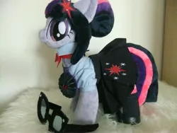 Size: 4000x3000 | Tagged: safe, artist:masha05, derpibooru import, sci-twi, twilight sparkle, ponified, pony, equestria girls, friendship games, absurd resolution, equestria girls ponified, glasses, irl, looking at you, magic capture device, photo, plushie, solo, unicorn sci-twi