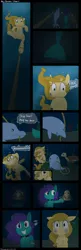 Size: 1000x3100 | Tagged: artist:tralalayla, asphyxiation, bubble, comic, derpibooru import, dialogue, drowning, new bluwton, oc, oc:lindsay wildwave, puffy cheeks, safe, sea pony, underwater, unofficial characters only